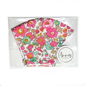 Liberty Tana Lawn Cotton Face Mask - Betsy Pastel Pink